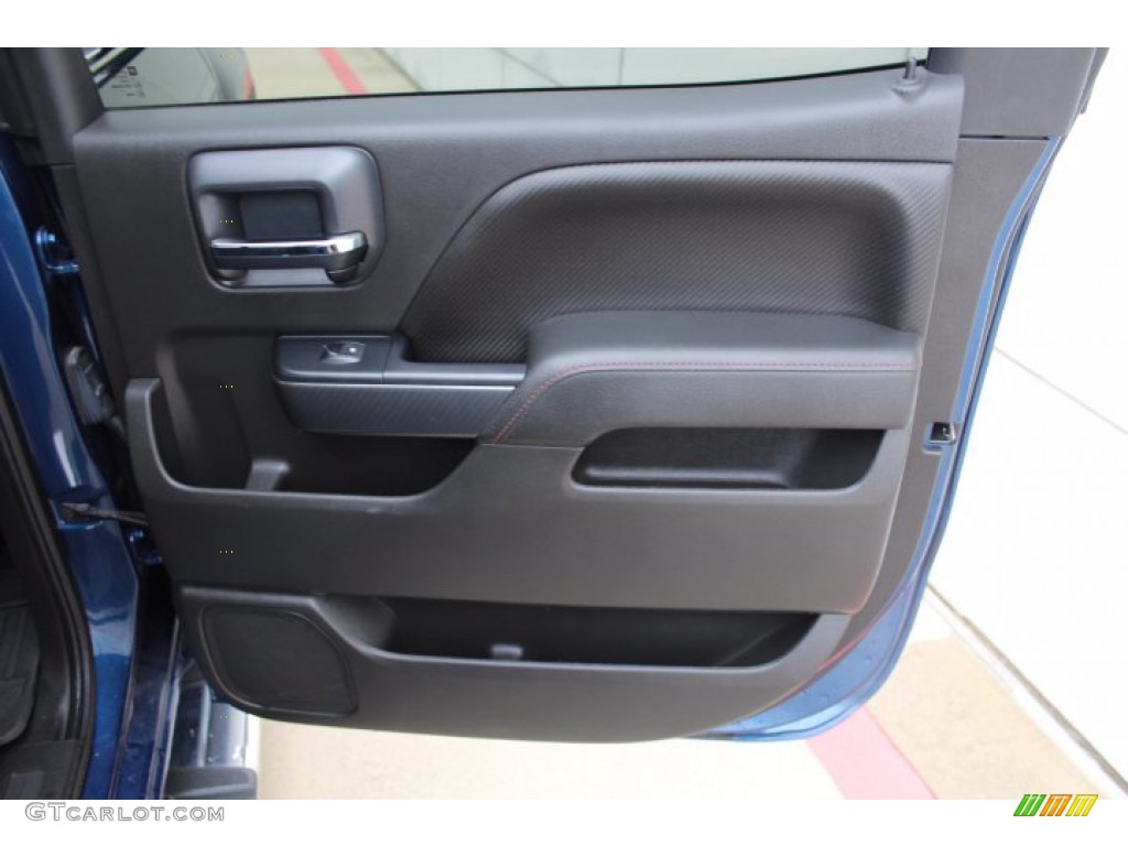2015 GMC Sierra 1500 SLT Crew Cab 4x4 Jet Black Door Panel Photo #140785634