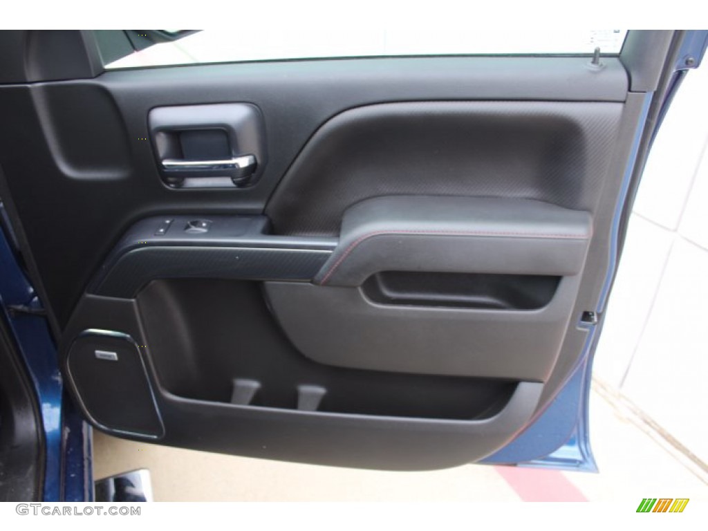 2015 GMC Sierra 1500 SLT Crew Cab 4x4 Jet Black Door Panel Photo #140785667