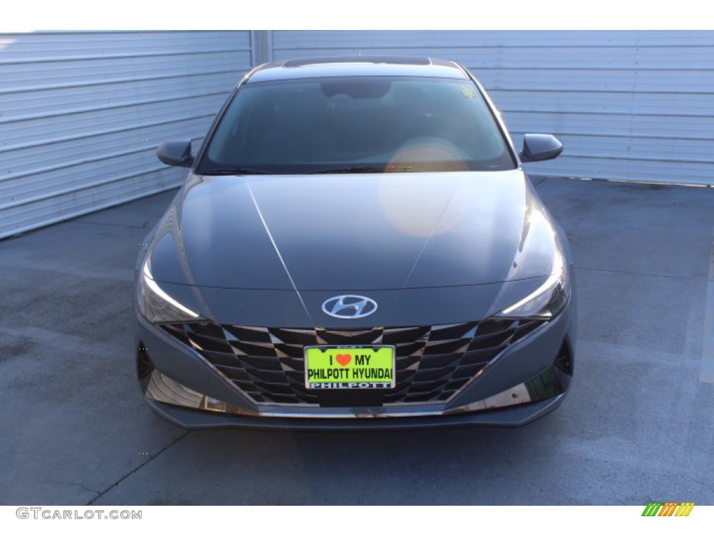 2021 Elantra SEL - Electric Shadow / Medium Gray photo #3