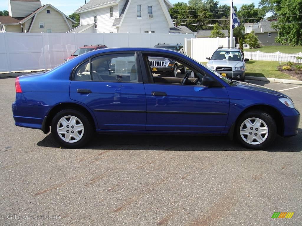 2004 Civic Value Package Sedan - Vivid Blue Pearl / Ivory Beige photo #6