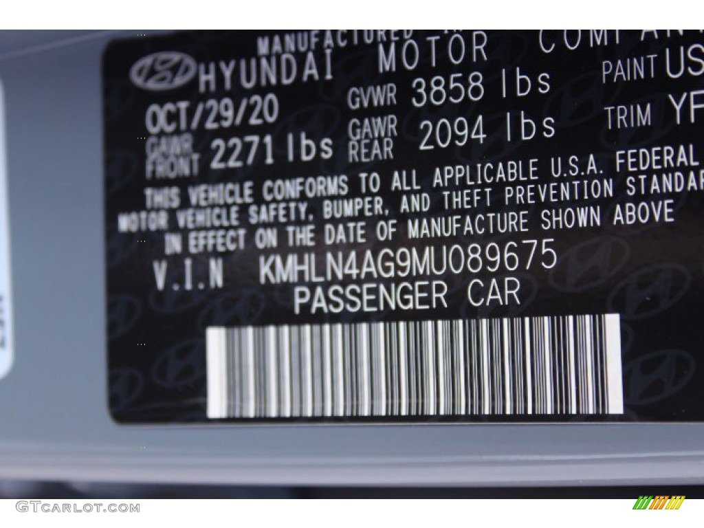 2021 Elantra SEL - Electric Shadow / Medium Gray photo #24