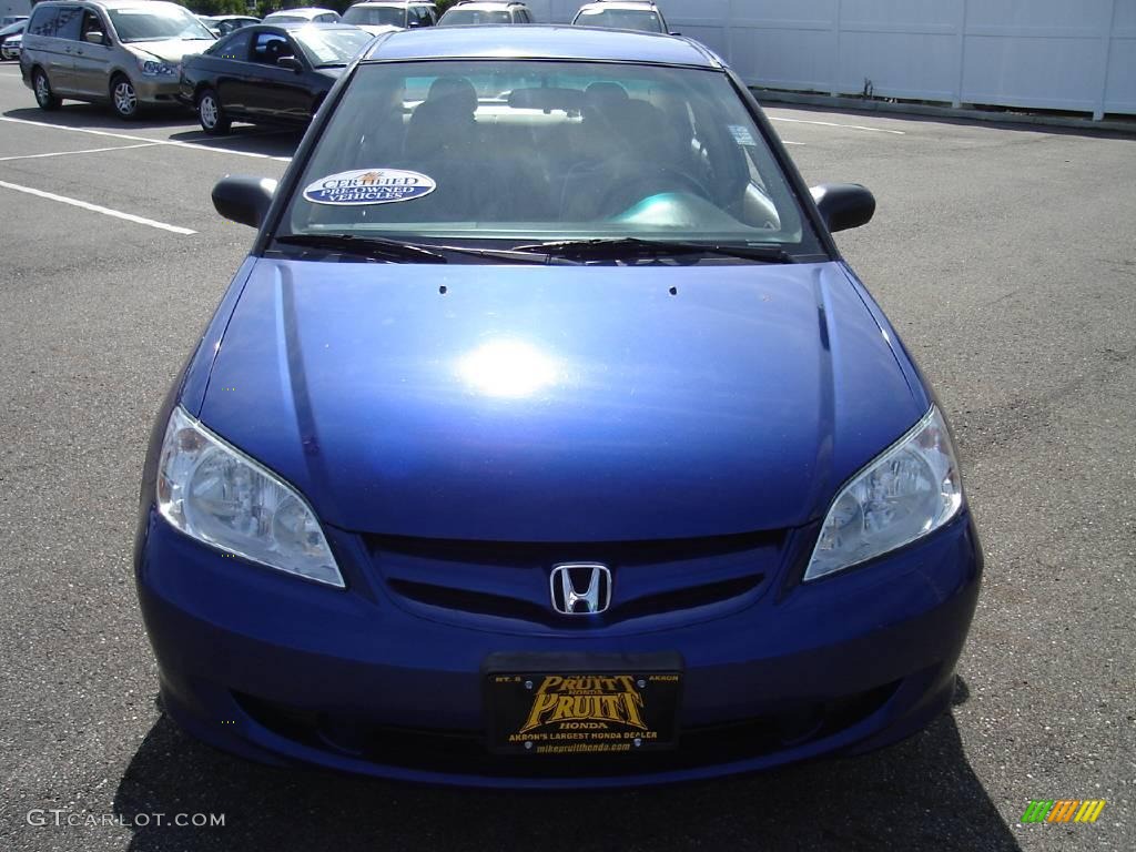 2004 Civic Value Package Sedan - Vivid Blue Pearl / Ivory Beige photo #8