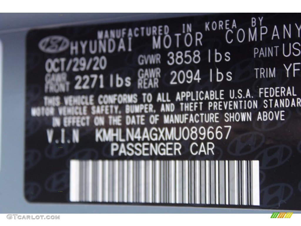 2021 Elantra SEL - Electric Shadow / Medium Gray photo #24