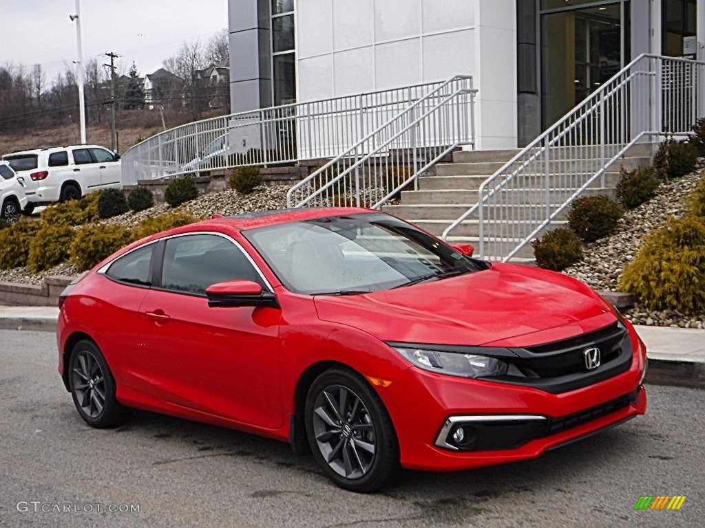 2019 Civic EX Coupe - Rallye Red / Black photo #1