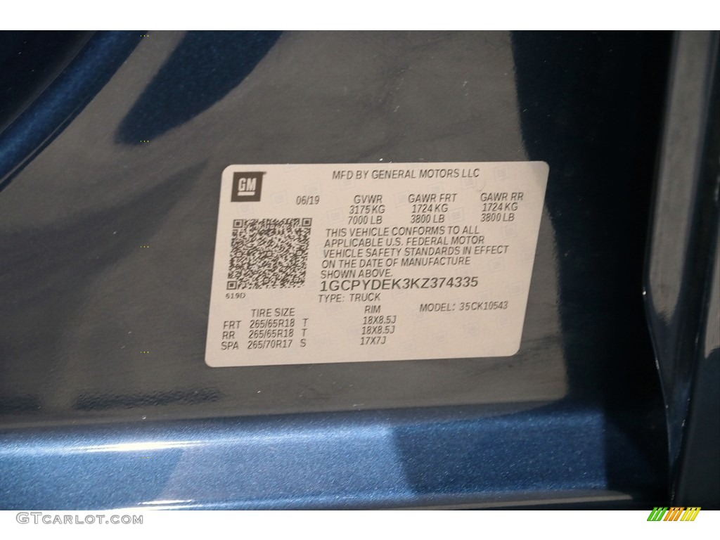 2019 Silverado 1500 LT Crew Cab 4WD - Northsky Blue Metallic / Jet Black photo #23