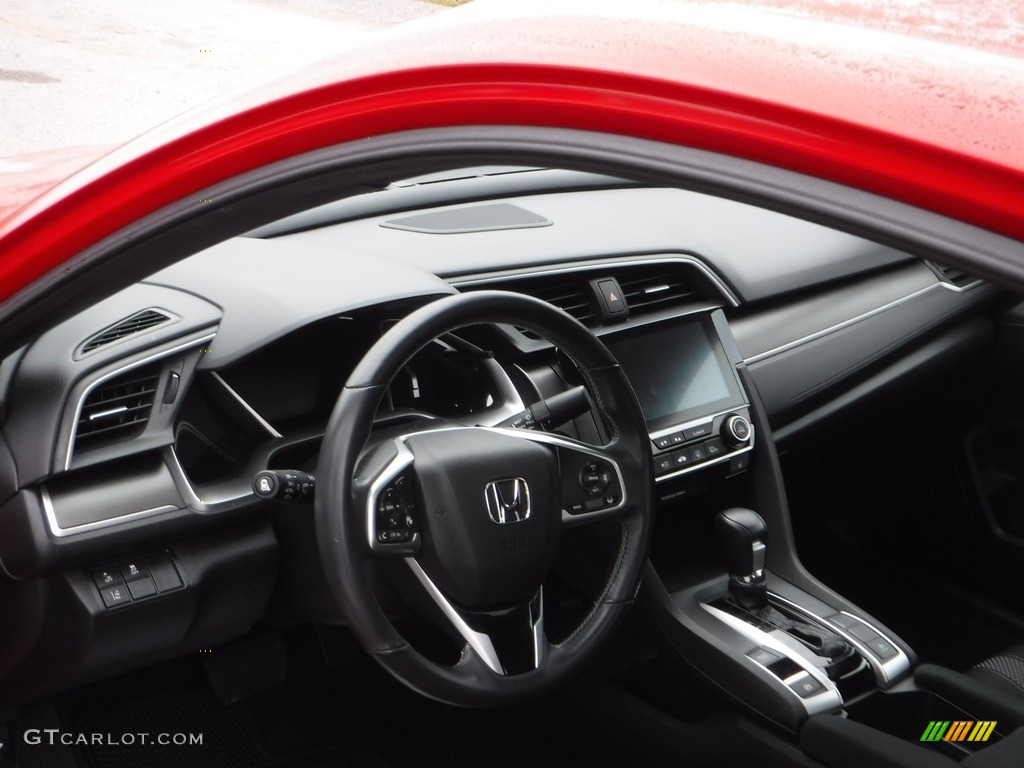 2019 Civic EX Coupe - Rallye Red / Black photo #17