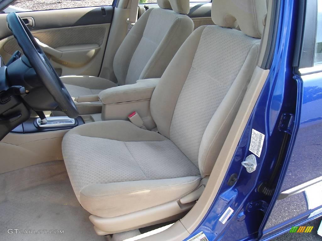 2004 Civic Value Package Sedan - Vivid Blue Pearl / Ivory Beige photo #12