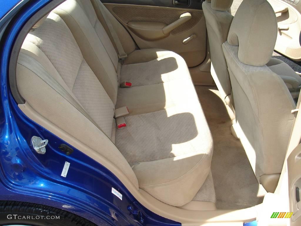 2004 Civic Value Package Sedan - Vivid Blue Pearl / Ivory Beige photo #14