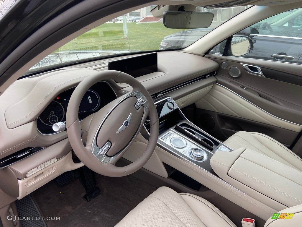Beige/Taupe Interior 2021 Genesis GV80 3.5T Advanced Plus AWD Photo #140790710