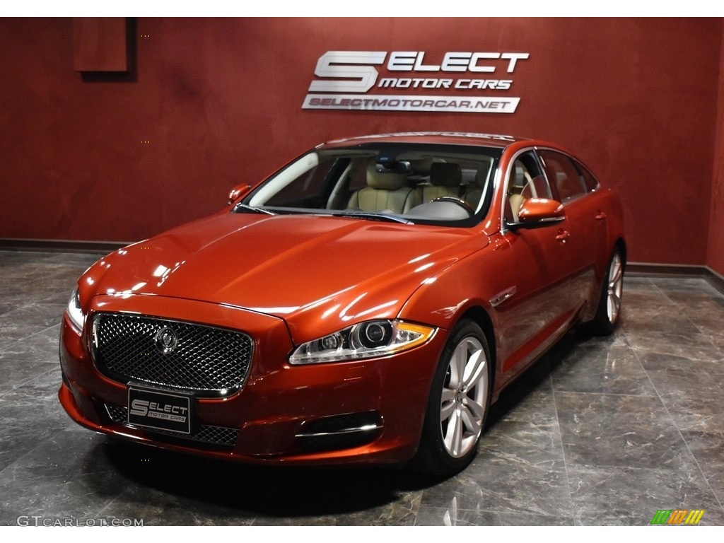 2012 XJ XJL Portfolio - Claret Red Metallic / Cashew/Truffle photo #6