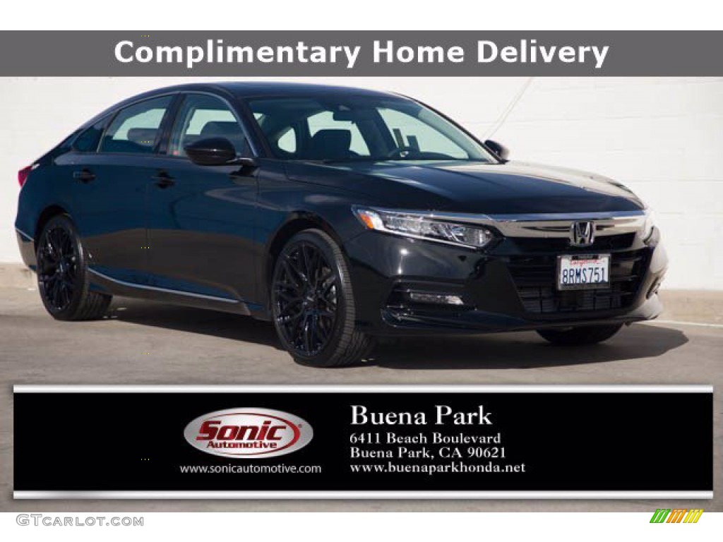 2020 Accord EX Sedan - Crystal Black Pearl / Black photo #1