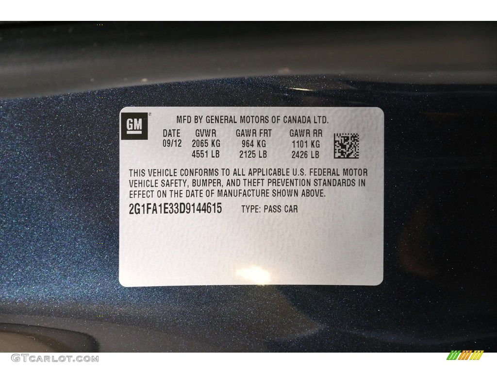 2013 Camaro LS Coupe - Blue Ray Metallic / Black photo #19