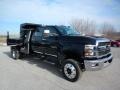 Front 3/4 View of 2020 Silverado 5500HD Crew Cab 4x4 Chassis Dump Truck