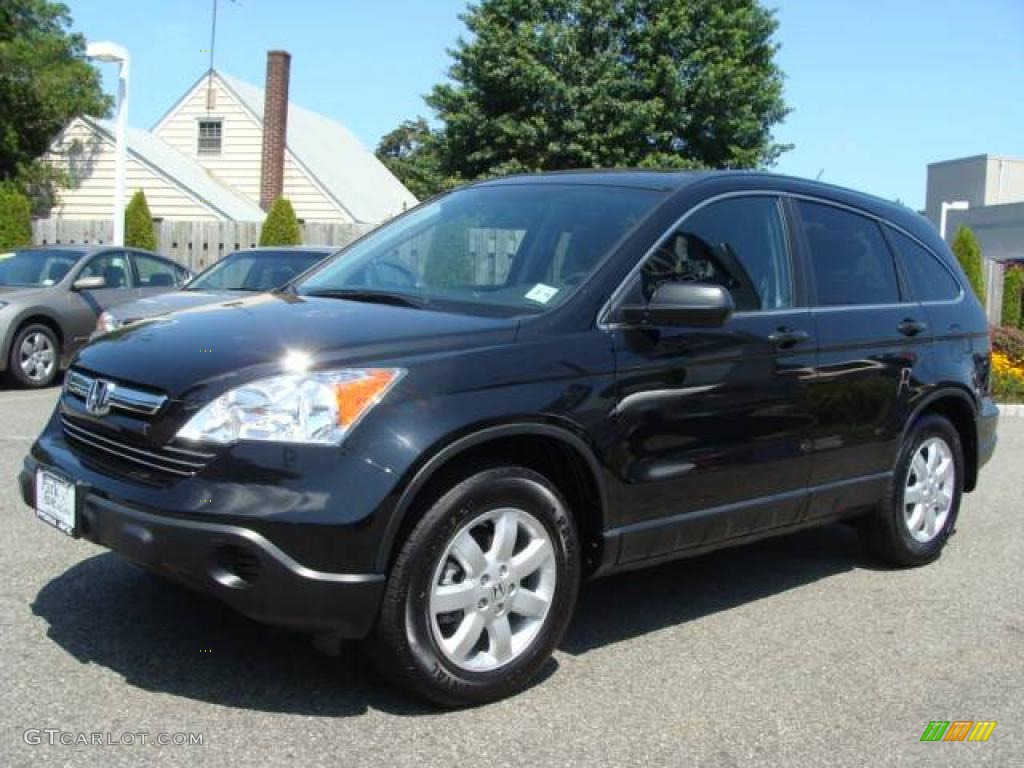 2008 CR-V EX 4WD - Nighthawk Black Pearl / Black photo #3