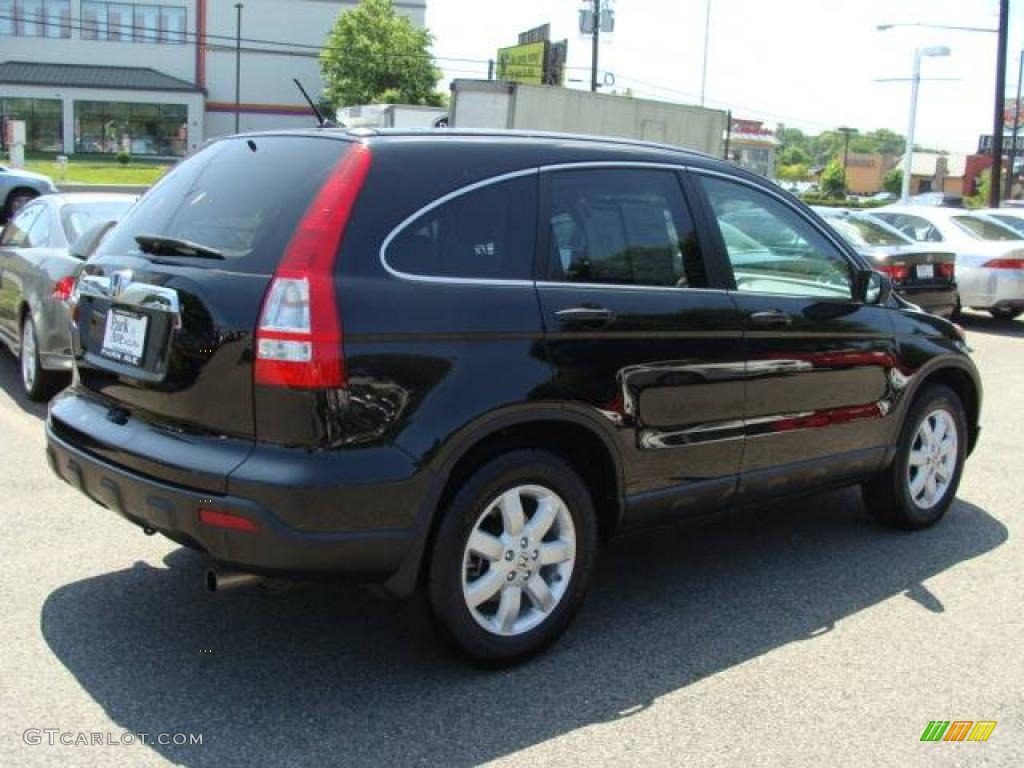 2008 CR-V EX 4WD - Nighthawk Black Pearl / Black photo #6