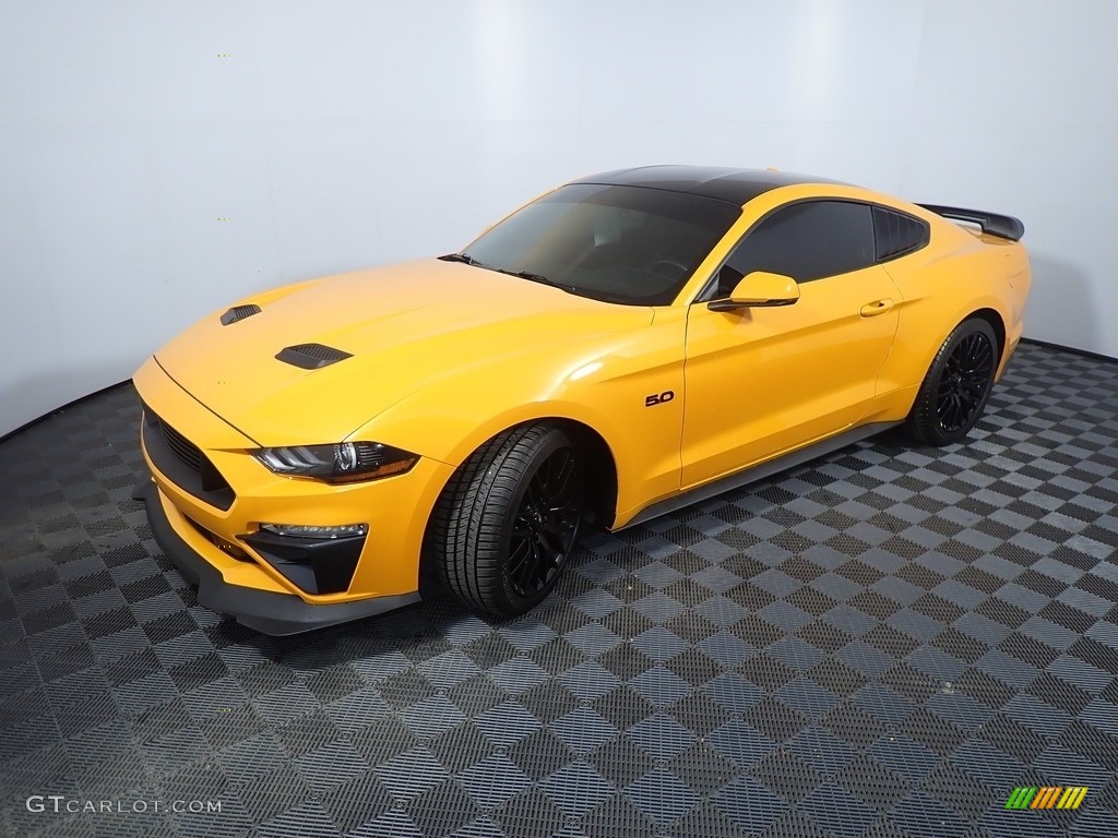2019 Mustang GT Premium Fastback - Orange Fury / Ebony photo #10