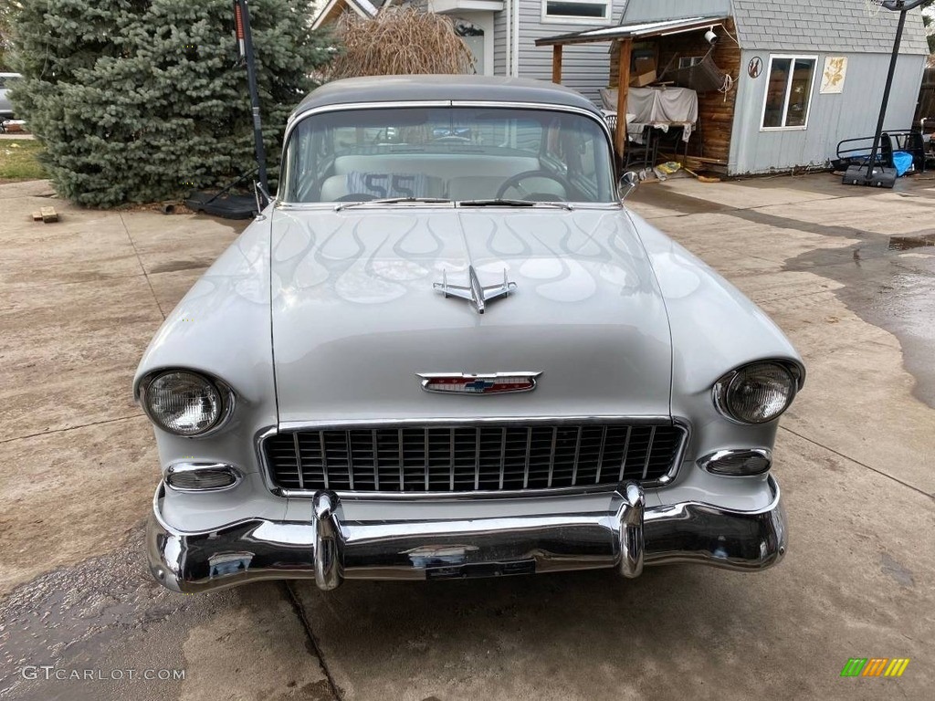 1955 Bel Air 2 Door Coupe - White / Black photo #7