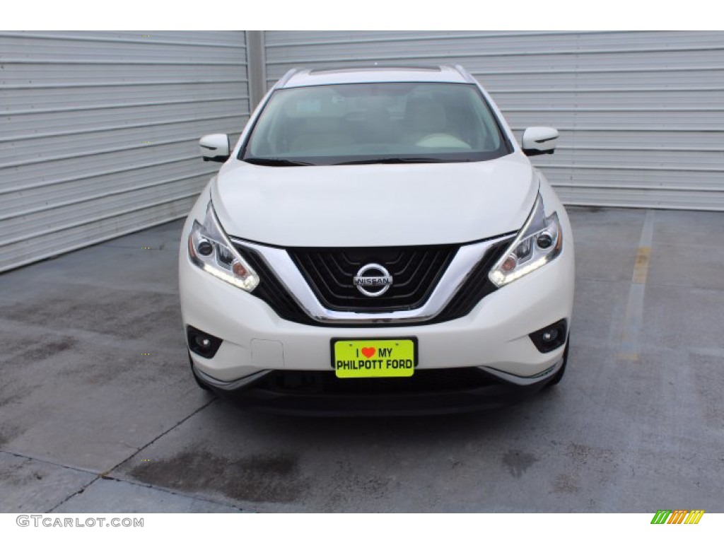 2018 Murano Platinum - Pearl White / Cashmere photo #3
