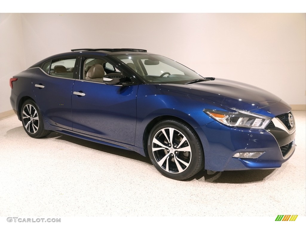 2018 Maxima Platinum - Deep Blue Pearl / Charcoal photo #1