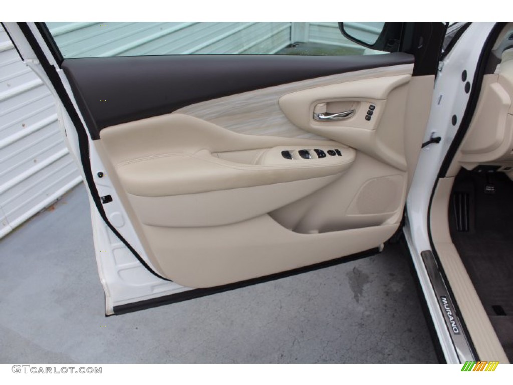 2018 Nissan Murano Platinum Cashmere Door Panel Photo #140799347