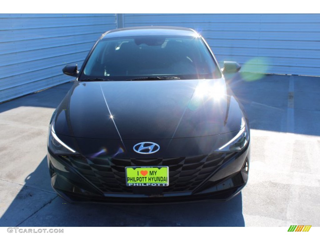 2021 Elantra SEL - Phantom Black / Black photo #3