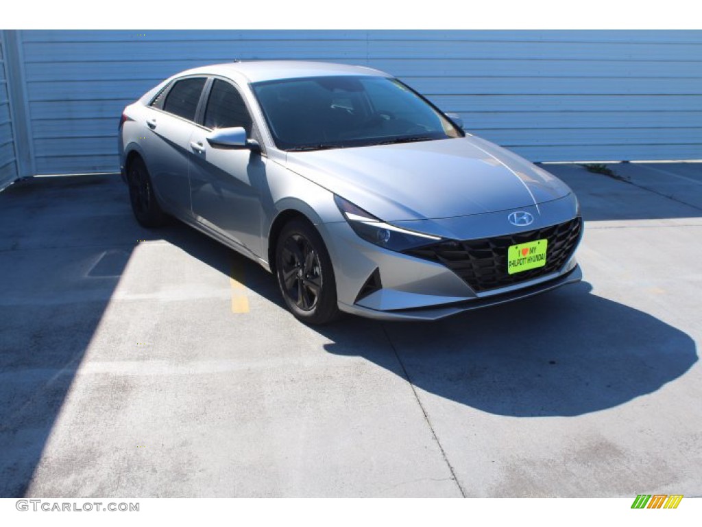 2021 Elantra SEL - Shimmering Silver Pearl / Black photo #2