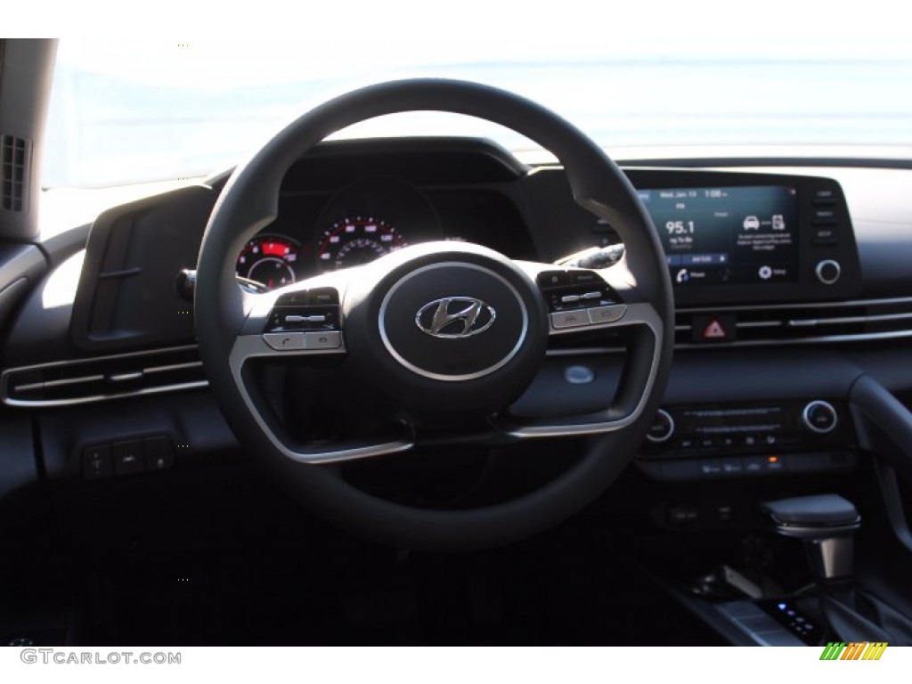 2021 Elantra SEL - Shimmering Silver Pearl / Black photo #22