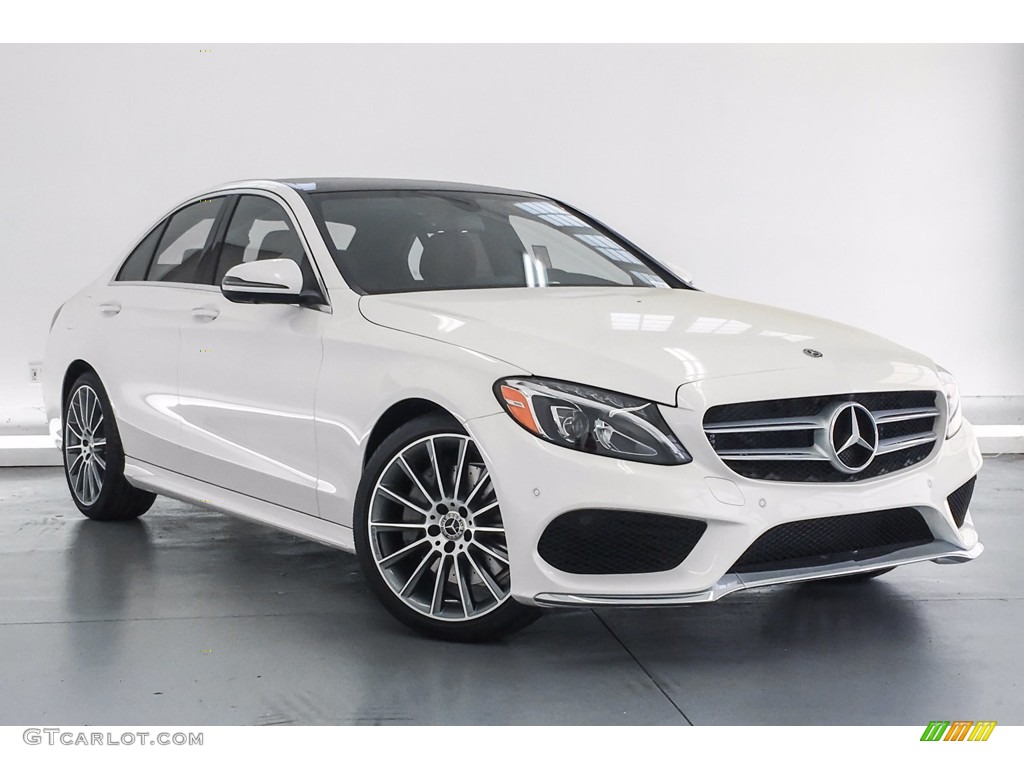 designo Diamond White Metallic 2018 Mercedes-Benz C 300 Sedan Exterior Photo #140804045