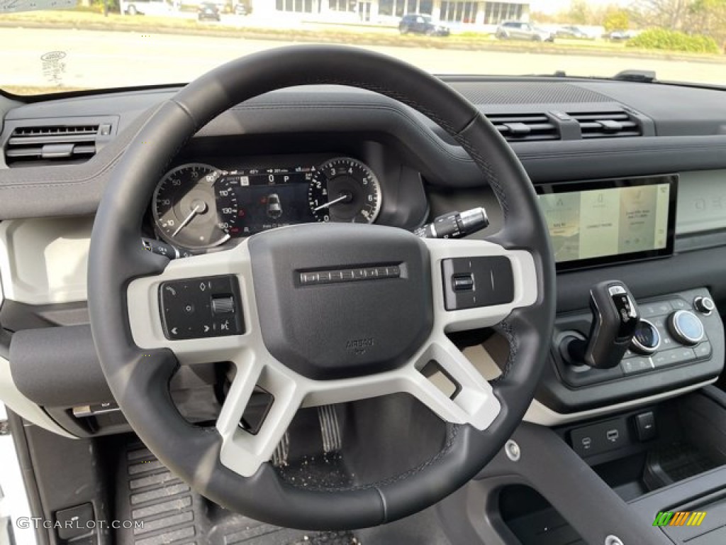 2021 Land Rover Defender 110 Ebony Steering Wheel Photo #140804315