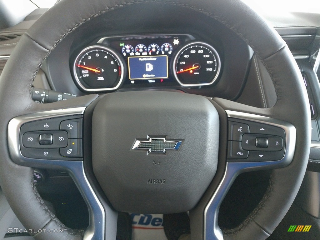 2021 Chevrolet Tahoe Z71 4WD Gideon/­Very Dark Atmosphere Steering Wheel Photo #140805572