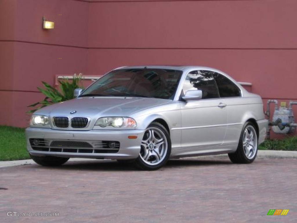 2002 3 Series 330i Coupe - Titanium Silver Metallic / Grey photo #1