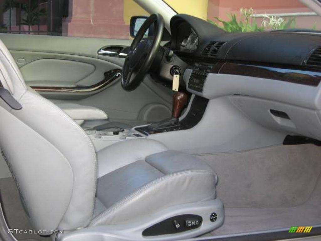 2002 3 Series 330i Coupe - Titanium Silver Metallic / Grey photo #3