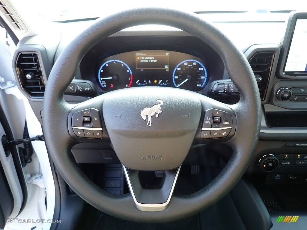 2021 Ford Bronco Sport Base 4x4 Ebony Steering Wheel Photo #140807591