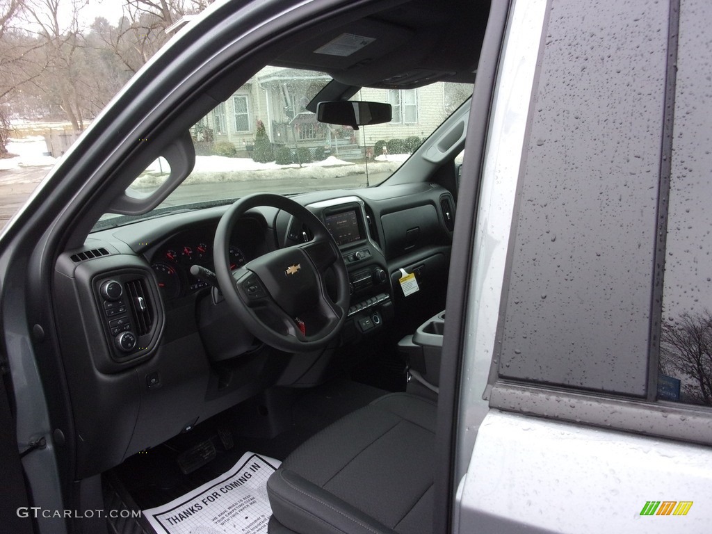 2021 Silverado 1500 Custom Crew Cab 4x4 - Satin Steel Metallic / Jet Black photo #13