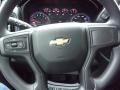 Jet Black 2021 Chevrolet Silverado 1500 Custom Crew Cab 4x4 Steering Wheel