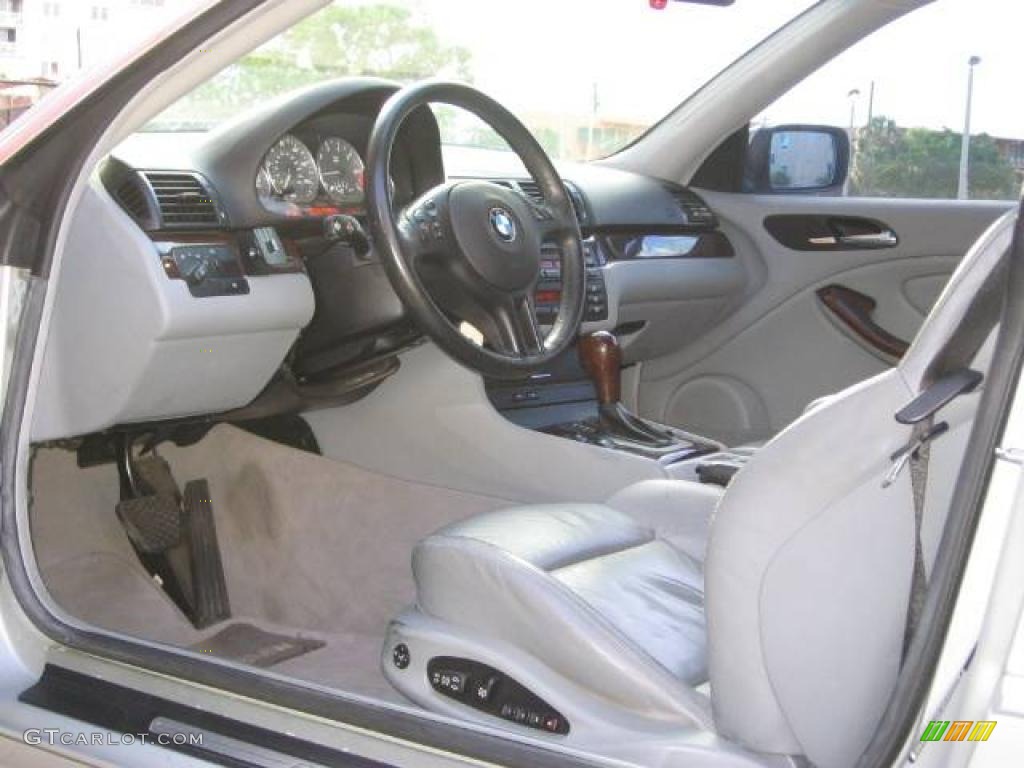 2002 3 Series 330i Coupe - Titanium Silver Metallic / Grey photo #4