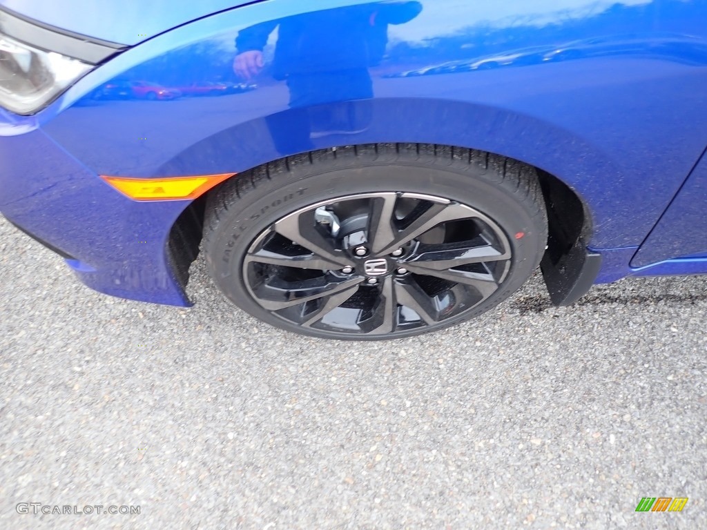 2021 Civic Sport Sedan - Aegean Blue Metallic / Black photo #2