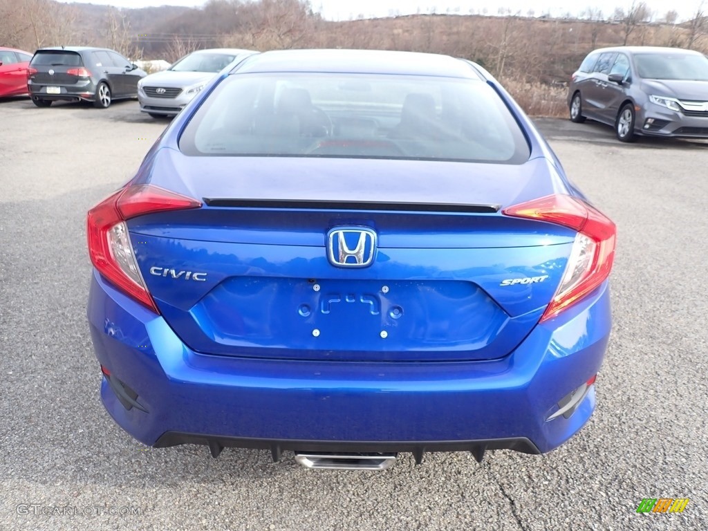 2021 Civic Sport Sedan - Aegean Blue Metallic / Black photo #4