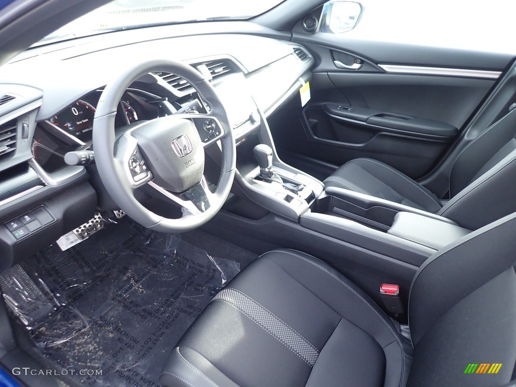 2021 Civic Sport Sedan - Aegean Blue Metallic / Black photo #12