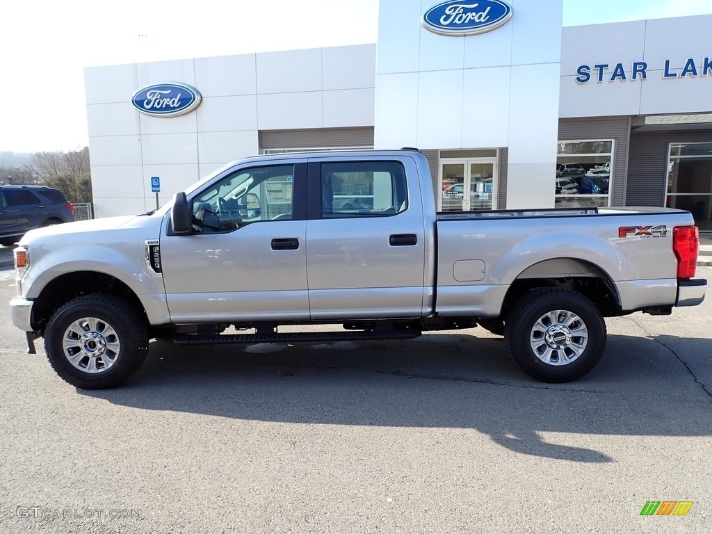 2021 F250 Super Duty XL Crew Cab 4x4 - Iconic Silver / Medium Earth Gray photo #2