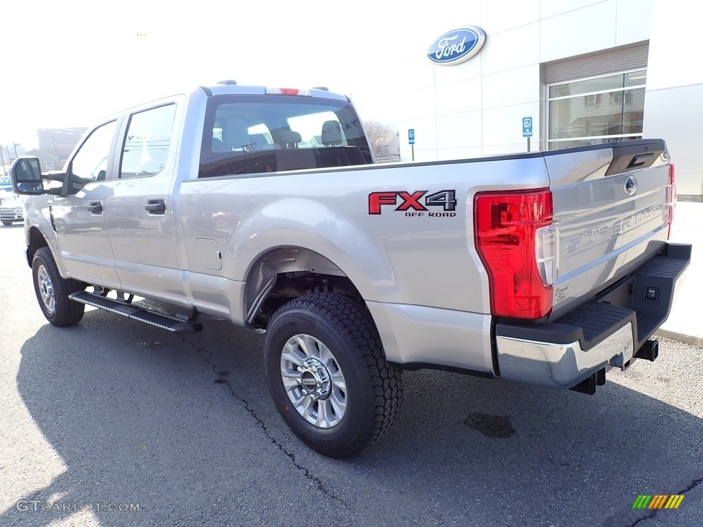 2021 F250 Super Duty XL Crew Cab 4x4 - Iconic Silver / Medium Earth Gray photo #3