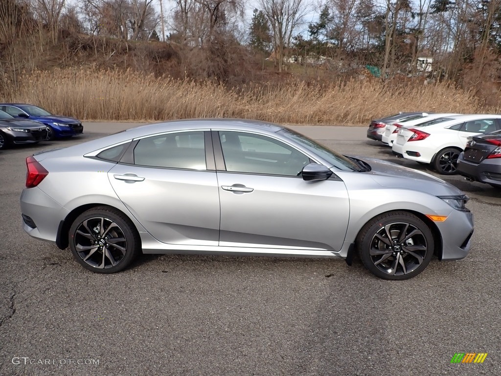 Lunar Silver Metallic 2021 Honda Civic Sport Sedan Exterior Photo #140809325
