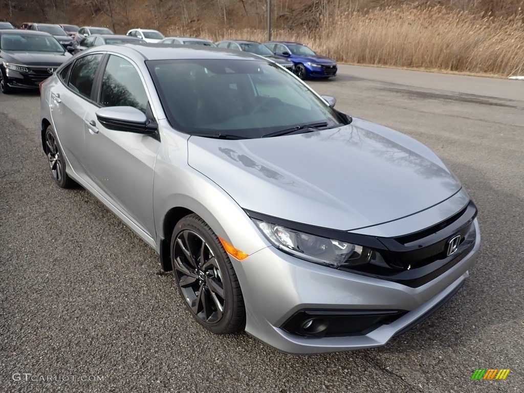 Lunar Silver Metallic 2021 Honda Civic Sport Sedan Exterior Photo #140809352