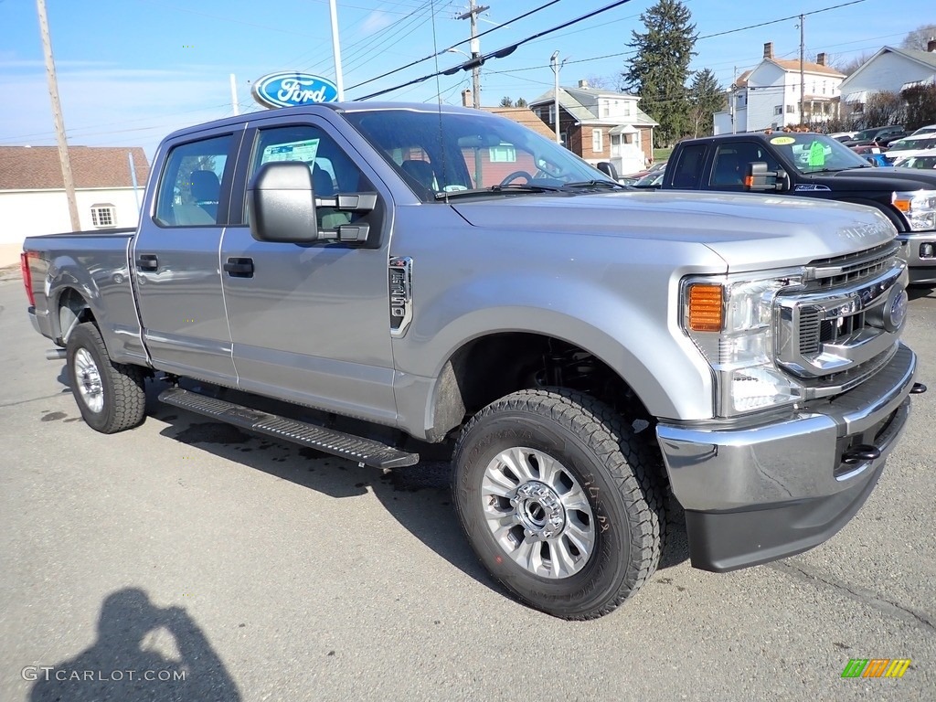 2021 F250 Super Duty XL Crew Cab 4x4 - Iconic Silver / Medium Earth Gray photo #7