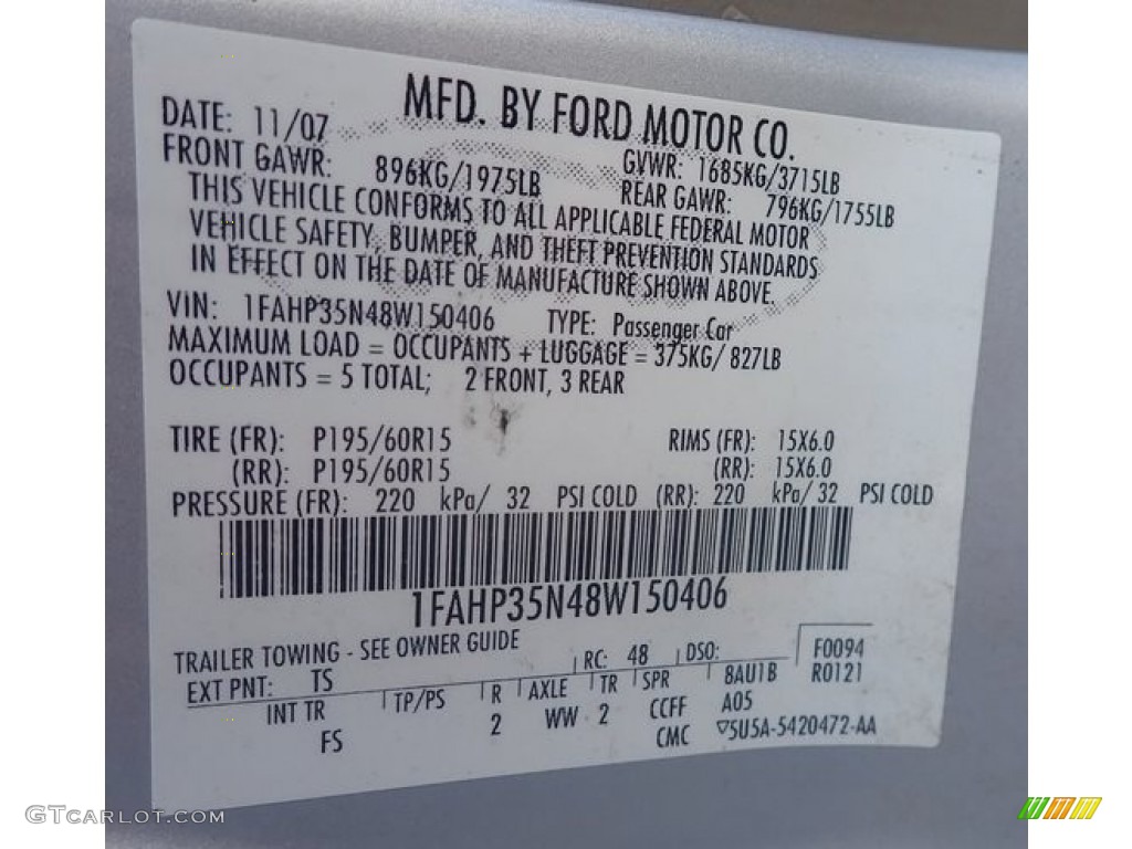 2008 Focus SE Sedan - Silver Frost Metallic / Medium Stone photo #13