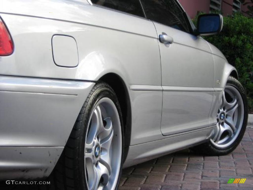 2002 3 Series 330i Coupe - Titanium Silver Metallic / Grey photo #10