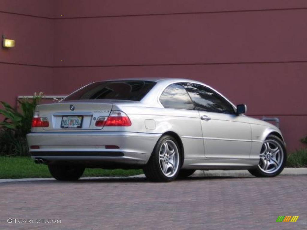 2002 3 Series 330i Coupe - Titanium Silver Metallic / Grey photo #11