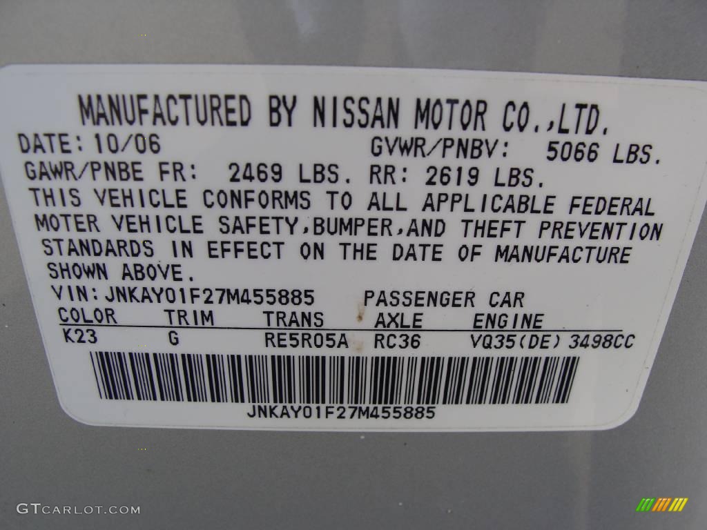 2007 M 35x Sedan - Liquid Platinum Metallic / Graphite photo #14
