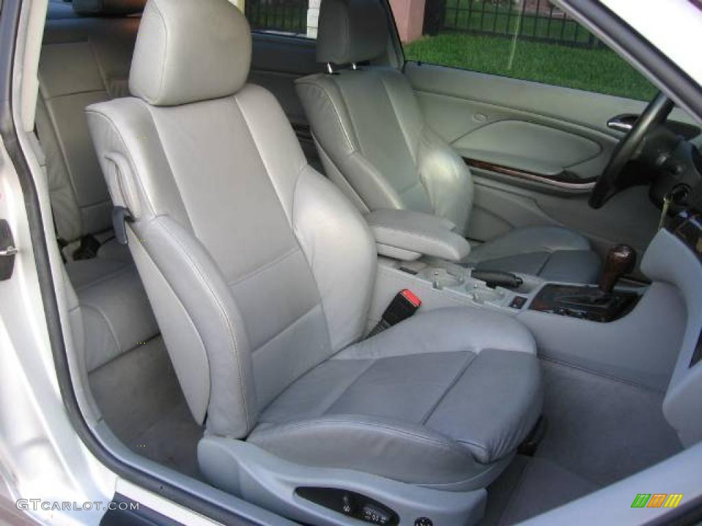 2002 3 Series 330i Coupe - Titanium Silver Metallic / Grey photo #12