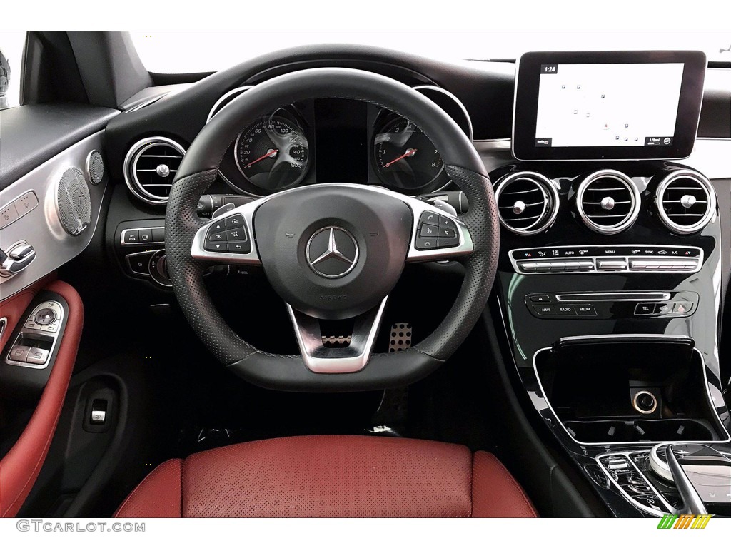 2018 Mercedes-Benz C 300 Coupe Cranberry Red/Black Dashboard Photo #140811911